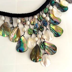 ROMA Palm Beach Bali Abalone Pearl MOP Necklace